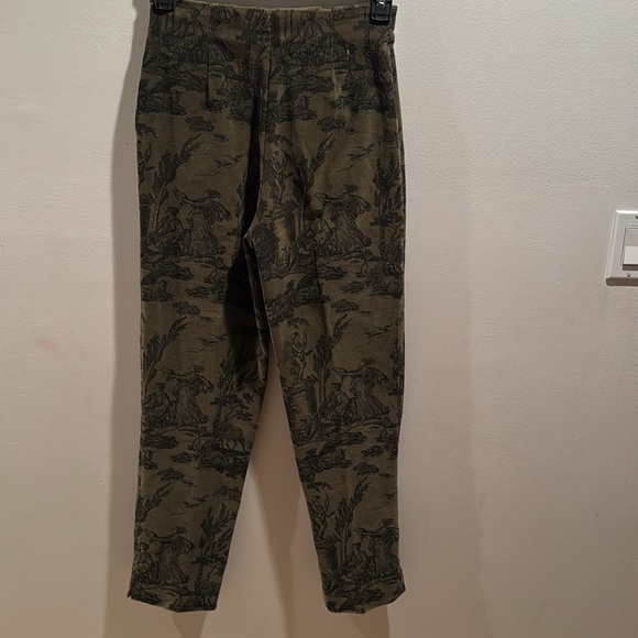 Women’s Olive Tapestry Corduroy Pants Vintage 10 - Picture 6 of 6